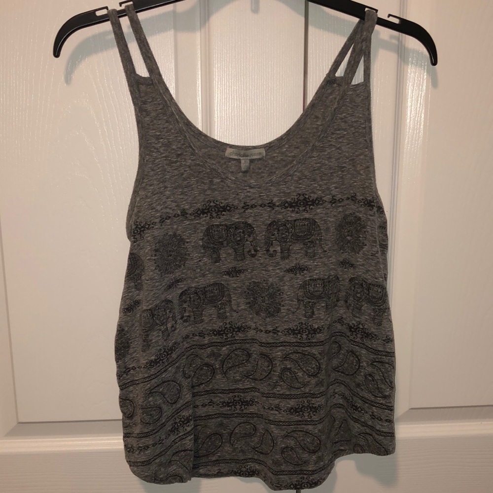 Gray Elephant Tank Top, Size S